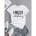 thumbnail image 1 of Playera de cuello redondo casual impresa, tops deportivos de manga corta para correr, ropa deportiva para mujeres, 1 of 6