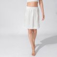 thumbnail image 3 of Women's Half Slips Underskirt for Under Dresses Slip Solid Lace Trim Satin Underskirt Inner Lining Short Mini Skirt, 3 of 7