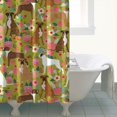 thumbnail image 4 of Cute Boxer Dog and Flowers Florals Shower Curtain 72"x72" ,Bathroom Decorative Shower Curtains Set with 12 Hooks,Modern Waterproof Washable Shower Curtain, 4 of 6