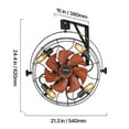 thumbnail image 6 of VEVOR Wall Mounted Fan with Lights, 21 inch Wall Mount Fan with Remote, 6 Speeds Plug in Wall Fan, Timer, 360°Adjustable Tilt for Bedroom,Garage,Workshop (Compatible 4 E26 Bulb Sockets,No Bulb), 6 of 9