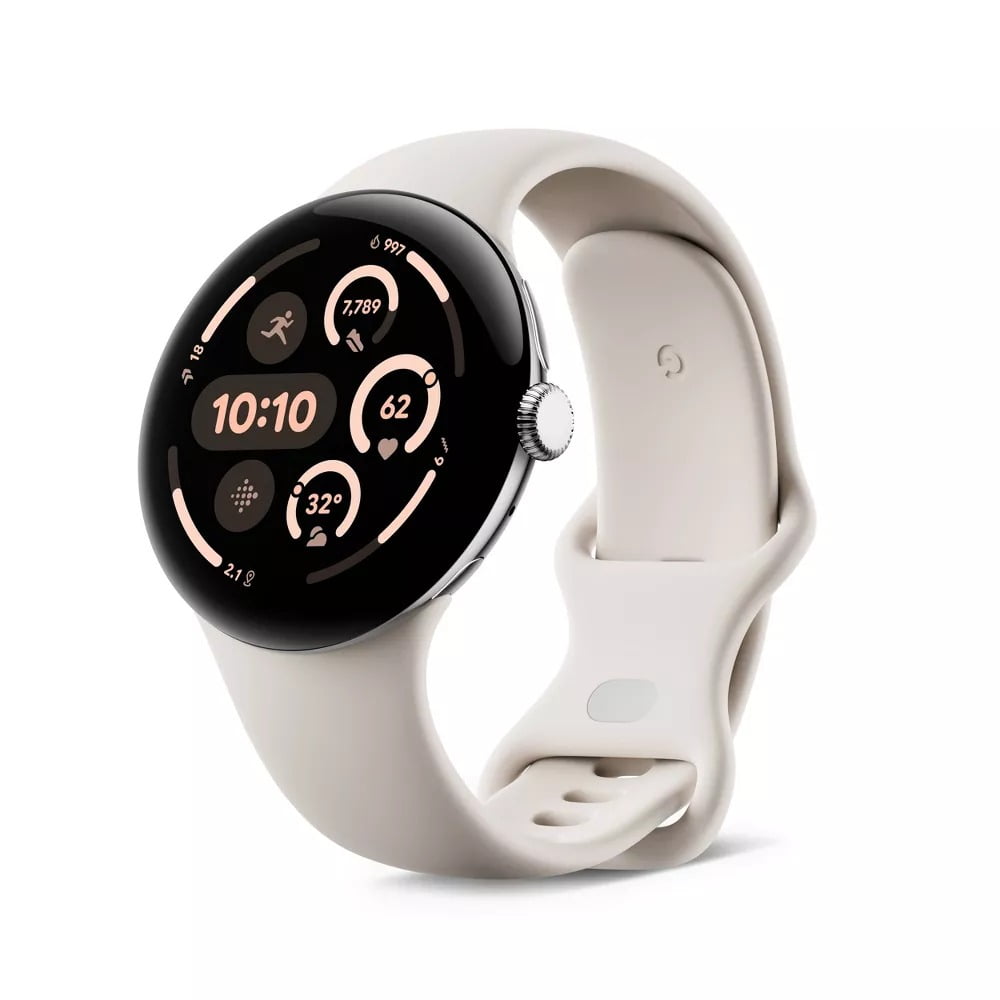 Restored Google Pixel Watch 3 (41mm) Wear OS Smartwatch (WIFI) Silver with Porcelain Active Band (Refurbished)