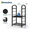 thumbnail image 3 of Kojooin 30 in Firewood Rack, Outdoor Indoor Log Rack with Kindling Hooks for Fireplace, Patio or Deck Storage, 3 of 8