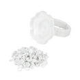 thumbnail image 2 of 100Pcs Flower Glue Rings for Eyelash Extensions Smart Glue Holder Easy Fanning Glue Cups for Volume Lashes Tool (White), 2 of 5