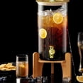 thumbnail image 4 of Beverage Dispenser Stand with Wooden Base – Durable Lemonade & Drink Dispenser Holder for Glass Containers – Stable, Easy Setup, Perfect for Home Bar, Parties, Family Dinners & Outdoor Events, 4 of 9
