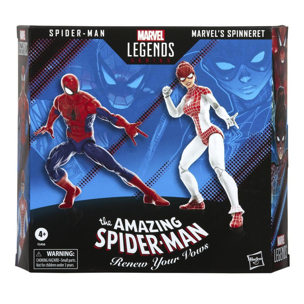 Marvel Legends Series Spider-Man 6-inch Spider-Man and Marvel’s Spinneret Action Figure 2-Pack, Includes 10 Accessories