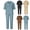 Black, variant on CHUMUD 2 Piece Sets for Men Collared Short Sleeve Shirts and Eastic Waisted Long Pants Athletic Set Officewear Summer Trendy Casual Outfits