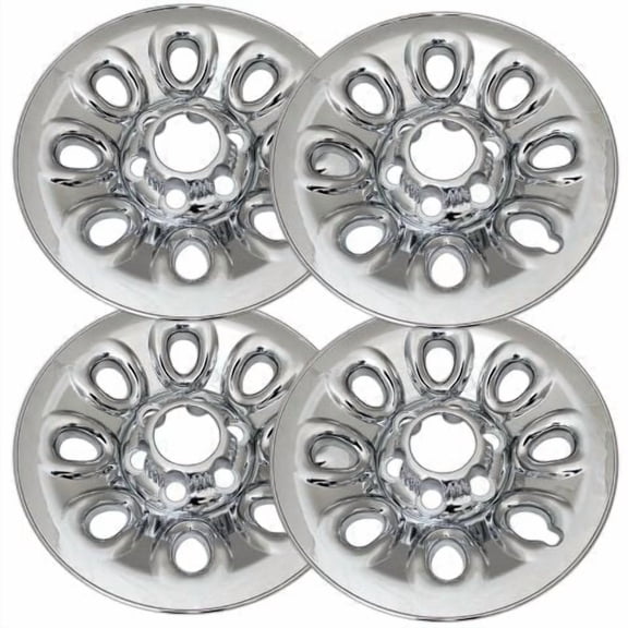 Set of 4 17" Chrome Wheel Skins Compatible with 05-13 GMC Sierra 1500 04-13 Chevrolet Silverado 1500 05-06 Silverado 1500 HD Sierra 1500 HD 07 Silverado Sierra 1500 Classic Impostors