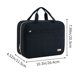 thumbnail image 4 of Bolso de maquillaje portátil a prueba de agua con gancho | Bolsa organizadora de cosméticos de viaje | Bolsa de almacenamiento de algodón multifuncional | Negro Rosa | Compartimentos espaciosos, 4 of 7