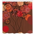 thumbnail image 3 of Ambesonne Dandelion Shower Curtain, Floral Line Stalks, 69"Wx84"L, Multicolor, 3 of 3