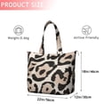 thumbnail image 4 of Beige and Black Leopard Pattern Travel Tote Bags for Women Carry On,Large Weekender Bags for Women Travel,Multi Functional Duffle Bag for Work,Shopping,Sports, 4 of 5