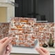 thumbnail image 1 of Azulejo de pared de PVC para salpicaduras, 20 hojas, autoadhesivo rústico, para cocina, baño, chimenea, dormitorio, mosaico Vintage, 10x10cm, 1 of 8