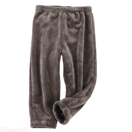 JTieacloth Girsl Straight Leg Pants Boys And Girls Flannel Clothes Pants Winter Warm Soft Fuzzy Homewear With Fleece Sweatpants Sizes 4-5 Years