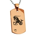thumbnail image 4 of Tioneer Stainless Steel Capricorn Astrology Zodiac Sign Engraved Dog Tag Pendant, 4 of 4