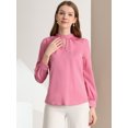 thumbnail image 3 of Blusas de gade manlarcon cuello alto elegante Allegra K Dde San Patricio RoRoL, 3 of 6