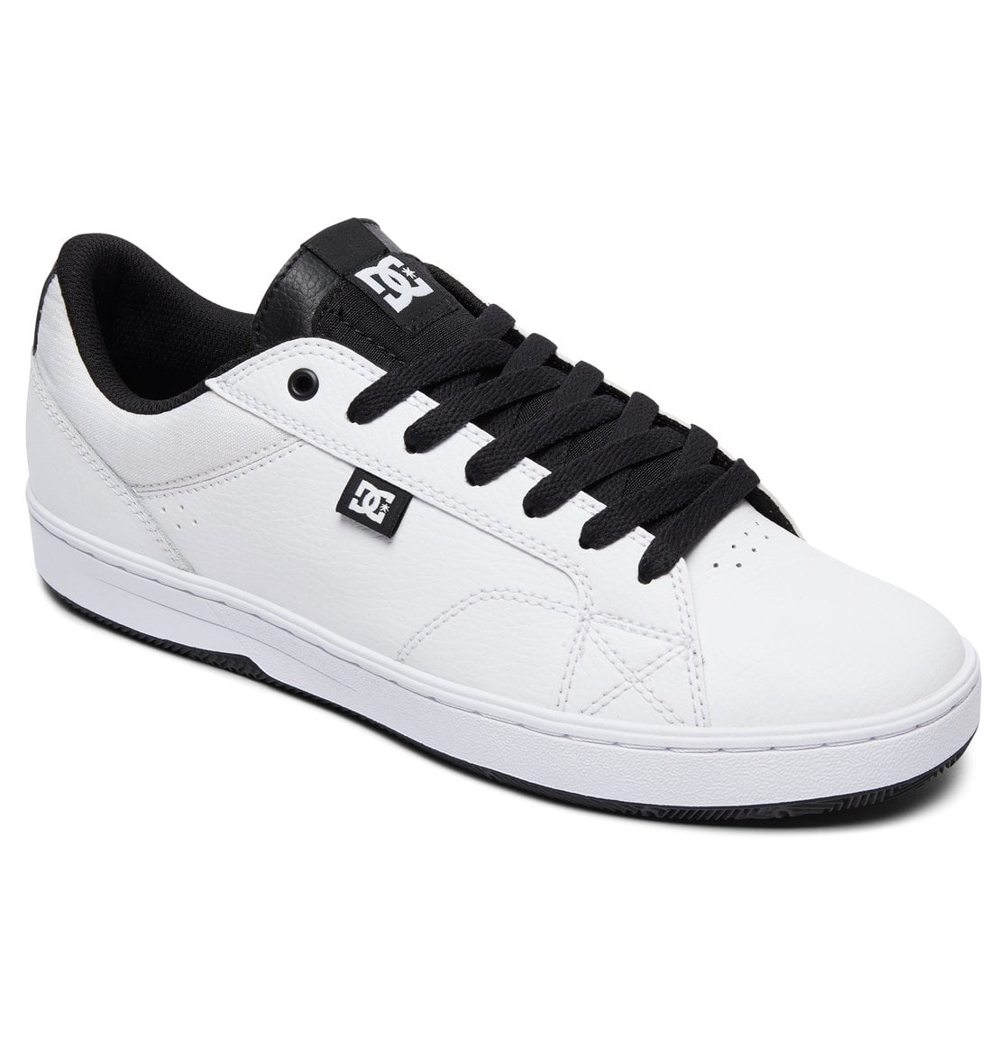 dc men's astor skate shoe, white/black 