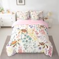 thumbnail image 2 of 7Pcs Sea Turtle Flower King Bedding Set with Sheets,Sea Animal Ocean Life Comforter Set,Multicolor Floral Bed in a Bag with Fitted Sheet,Flat Sheet,Pillowcases, 2 of 5