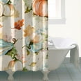 thumbnail image 4 of Fall Thanksgiving Day Pumpkin Shower Curtain,Washable Bath Curtain with Hooks Retro Polyester Fabric Curtains for Halloween Thansgiving Christmas Hotel Dorm, 4 of 5