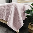 thumbnail image 2 of Gouchee Home Carson King Quilt Set – 3-Piece Pink Bedding Set, Stone-Washed Cotton with Wave Stitch Pattern, Soft All-Season Bedspread with Plush Fill & Matching Pillow Shams, 2 of 9