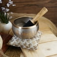 thumbnail image 7 of Ajuny Tibetan Singing Bowl Set - Shree Ganesha Carved Meditation Sound Chakra Brass Bowl for Yoga, Healing, Mindfulness and Prayer with Wooden Striker and Cushion 4 inch Golden, 7 of 7