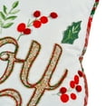 thumbnail image 5 of HGTV Home Collection by National Tree Company Christmas Pillow, Multicolor, JOY, Embroidered, Beaded, Plaid Trim, 18 Inch, 5 of 5