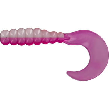 BIG BITE BAITS Curl Tail Grub Lures - 10 Pack Orange Soft Plastic Baits For Bass, Panfish & More