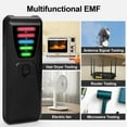 thumbnail image 4 of Handheld 5-LED Electromagnetic Radiation Detector, Portable EMF Gauss Meter for Home Appliances (Vacuum Cleaners, Hair Dryers), Battery-Powered (1x 9V 6F22, Not Included), Compact ABS Magnetic Field, 4 of 7