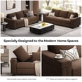 thumbnail image 2 of BLAZANT 90 Inch Sofa Couch, 3 Seater Couches with Deep Seats, Modern 3-Seat Sofa for Living Room Apartment Lounge, Detachable Sofa Cover, Brown, 2 of 8