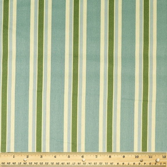 Waverly Inspirations 45" 100% Cotton Striped Sewing & Craft Fabric 8 yd By the Bolt, Spa-Tan