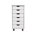 thumbnail image 4 of Pemberley Row Solid Wood White Utility Cart Rectangular Mobile Compact 15.25" x 13.25" x 25.75" Assembly Required, 4 of 9