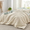 thumbnail image 1 of Juego de edredón Bedsure Super King, 325 x 305 cm, color crema, 3 unidades, 1 of 8