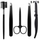 thumbnail image 2 of Kit para cejas, pinzas 5 en 1 compatibles con cejas, juego profesional de cuidado de cejas que incluye maquinilla de afeitar para cejas de acero inoxidable, cepillo para cejas, tij, 2 of 5