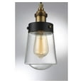 thumbnail image 3 of Macauley 1-Light Mini-Pendant in Vintage Black with Warm Brass, 3 of 4