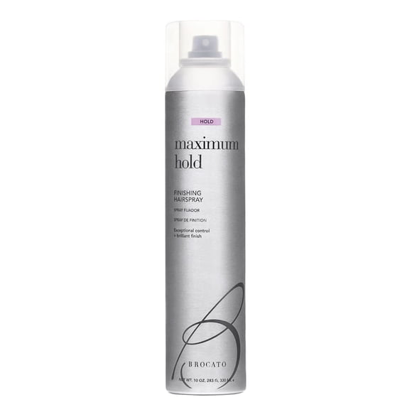 Brocato Laca para el cabello con acabado de fijación máxima (50% VOC) 10 oz | Control excepcional y acabado brillante | Para todos los estilos de cabello