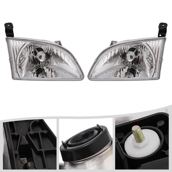 For Toyota Sienna 2001 2002 2003 Pair Set Halogen Headlight TO2502135,TO2503135