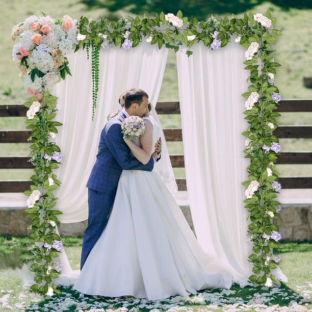 Enredadera de peonía artificial de seda | Guirnalda floral multicolor de 1,8 m para decoración de bodas | Enredadera de ratán flexible y flexible para decoración de fiestas en casa, restaurantes
