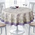 thumbnail image 4 of French Country Blanchard Field of Lilacs Provence 70 inch Round Fabric Tablecloth, 4 of 4