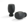 thumbnail image 3 of TOWN & COUNTRY EVERYDAY Modern Smooth Edge Cylinder Single Indoor Curtain Rod and Finial Set, Easy Install Wall Mount, Matte Black, Adjustable 36”-72”, 3 of 7