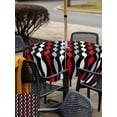 thumbnail image 5 of Outdoor Tablecloth with Umbrella Hole for Patio/Picnic/Party/Camping, Red Grey Striped Waterproof Table Cloth Square Cover Washable, Modern Abstract Geometric Stripes (60"x 60"), 5 of 8