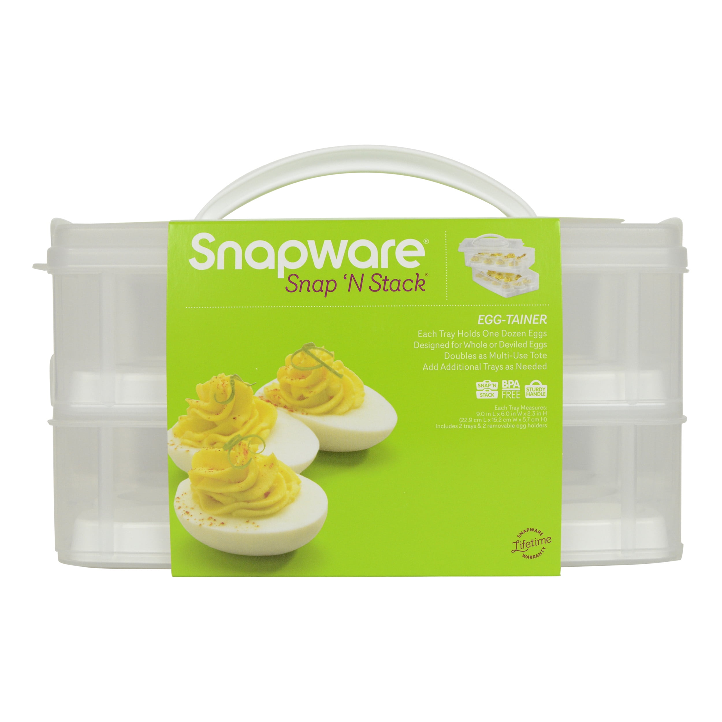 Snapware 2Layer Snap 'N Stack Food Storage Container with Egg Holder