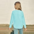 thumbnail image 6 of Girls Shirts Size 5-6 Girls Shirt Girls Long Sleeve Shirts Kids Arc Hem Side Slit Soft Tunic Tops T Shirts 1433, 6 of 7