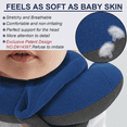 thumbnail image 3 of BUYUE Kids Travel Pillows for Airplane, 360° Head Support Sleeping Essentials for Boys Long Flight, Skin-Friendly Soft Neck Pillow for Traveling in Car Seat, (Small, Blue-grey, 40-90 lbs), 3 of 6