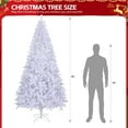 thumbnail image 5 of Ktaxon 8 FT Pre-lit Christmas Tree, Hinged Xmas Pine Tree with 1500 Branch Tips, 500 Cool White Lights for Holiday Party Office Home, White, 5 of 7