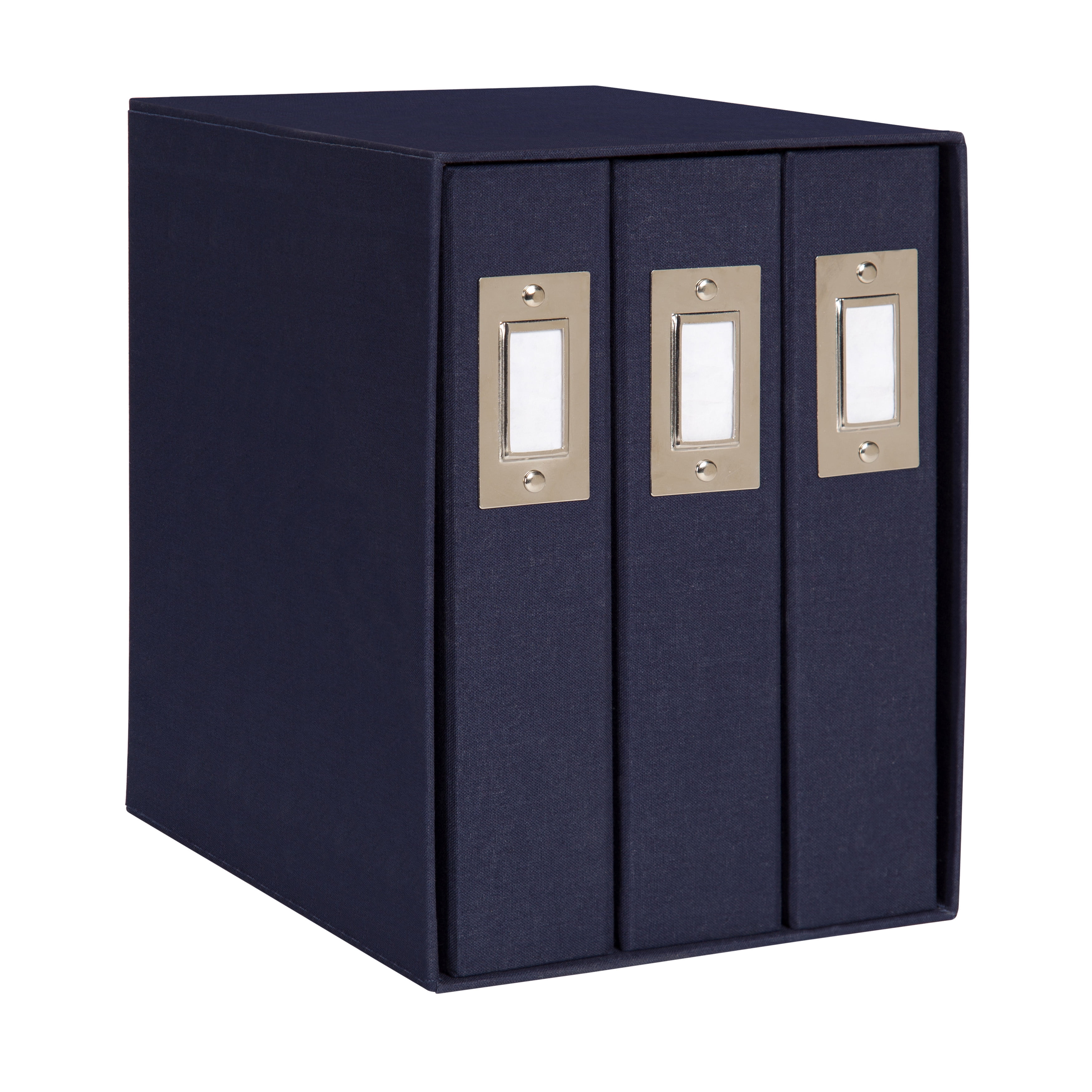 DesignOvation Cydney Set of 3 Fabric Photo Albums in Display Box, Holds