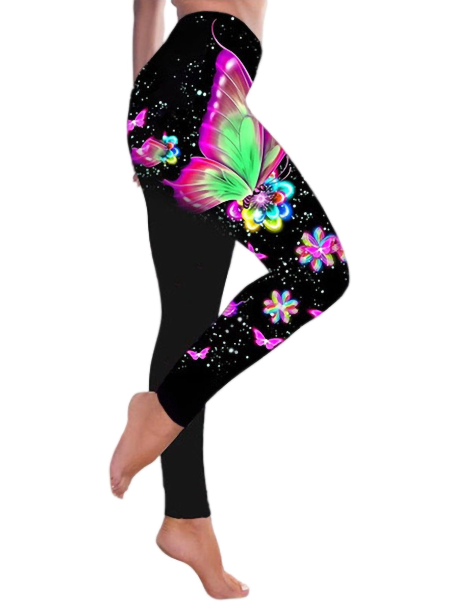 Abstract Floral Women Workout Yoga Shorts Tight Yoga Pants Tummy Control Abstract Floral Women Workout Yoga Shorts Tight Yoga Pants Tummy Control