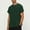 87#Green, variant on JXMVOJ Men's Casual Fashion Solid Short Sleeve Stand-up Collar Button Top Blouse Polyester Summer