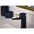 thumbnail image 2 of MOEN S8000BLC Via 1-Handle 1-Hole Modern Bathroom Faucet in Matte Black and Chrome, 2 of 6