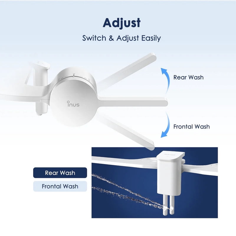 Inus M3c1-9xus Dual Nozzle Bidet Attachment for Existing Toilets Seat
