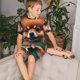 thumbnail image 4 of Fotbe Colorful Leaf Chihuahua Pijama Estampada de 2 Piezas para Niños – Ropa de Dormir de Manga Corta Cómoda para Niños y Niñas, Camiseta y Shorts de Algodón-3X-Large, 4 of 6