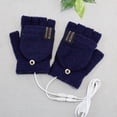 thumbnail image 1 of Guantes calefactores con carga USB, guantes de medio dedo con pantalla táctil, guantes de invierno cálidos con tapa para hombres y mujeres, 1 of 6