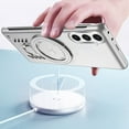 thumbnail image 3 of ELEHOLD for Samsung Galaxy S24 Plus Case,Magnetic Adjustable Ring Holder Kickstand Breathable Hole Slim Heat Radiation Frameless Shockproof Protective Case for Samsung Galaxy S24 Plus,Silver, 3 of 7